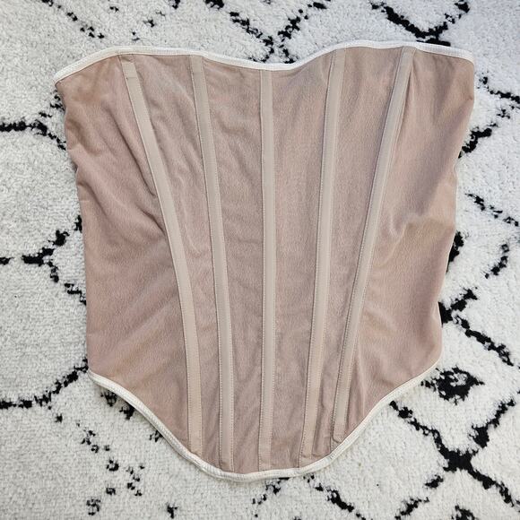 NBD Cream Nude Corset Bustier Top‎ Size Small - Picture 7 of 8